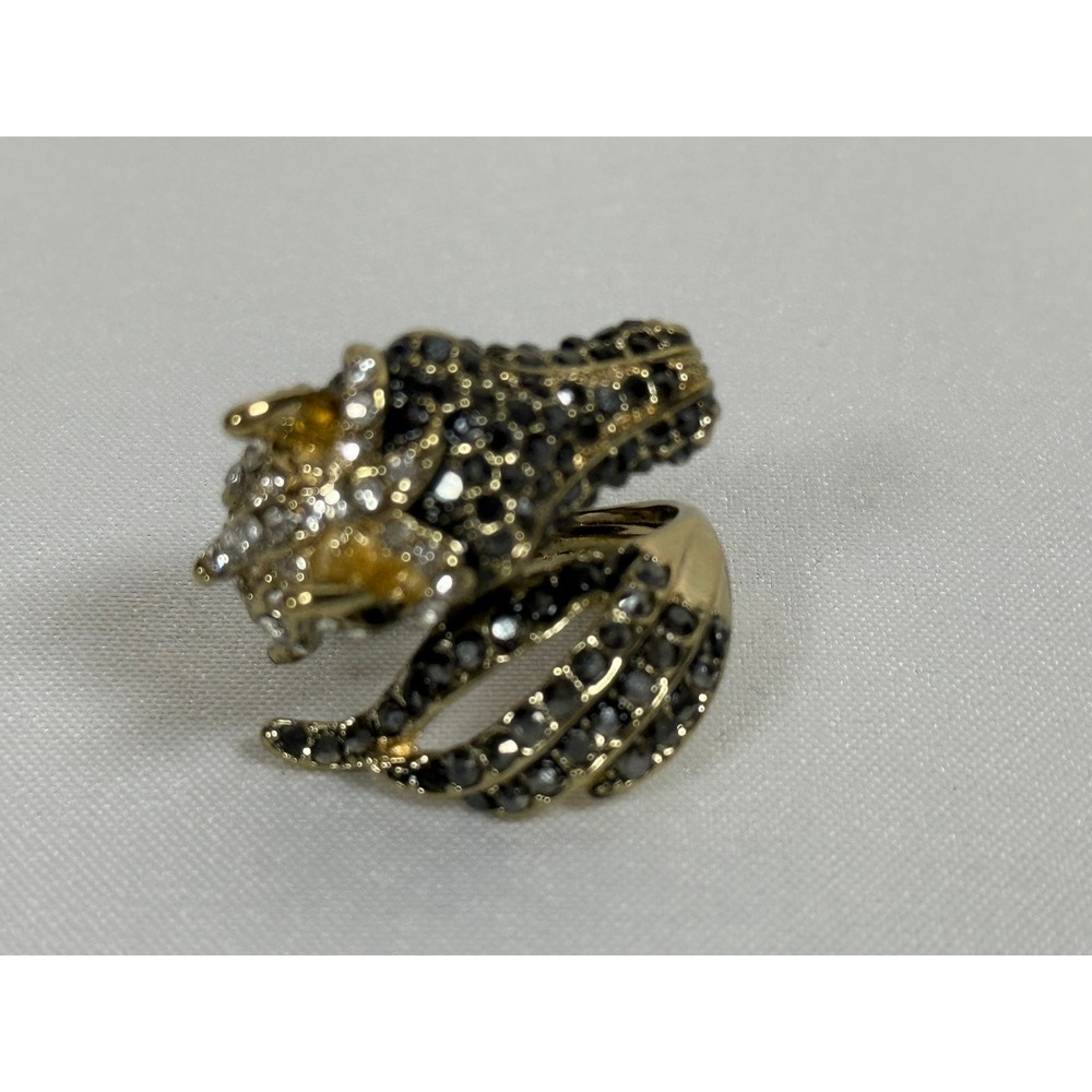 Off Park Collection Horse Head Statement Ring â GoldâTone PavĂŠ, Size 7